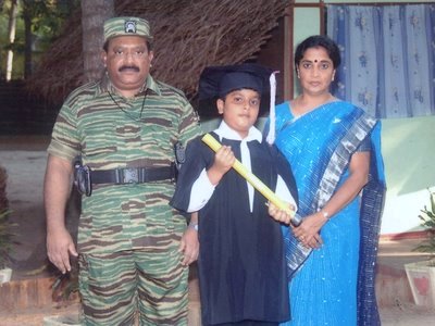 Balachandran with parents