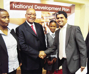GTF spokesman, Suren Surendiran with South African President Zuma -